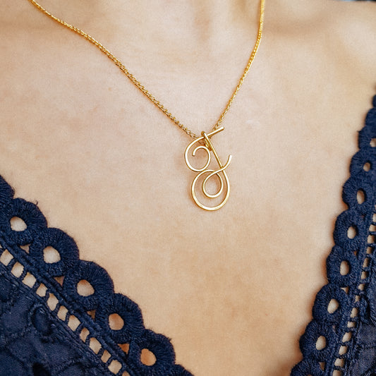 Custom Capital Letter Necklace