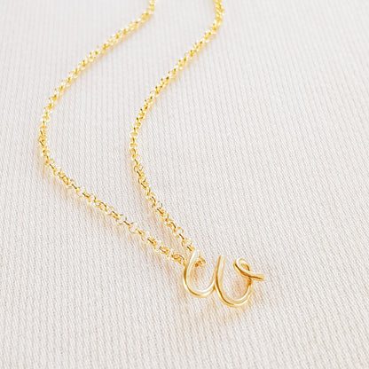 M Initial Necklace • Personalized Name Necklace • Letter Necklace • Gold Necklace • Wife Gifts • Gifts For Mom • Moms Gift • Birthday Gift