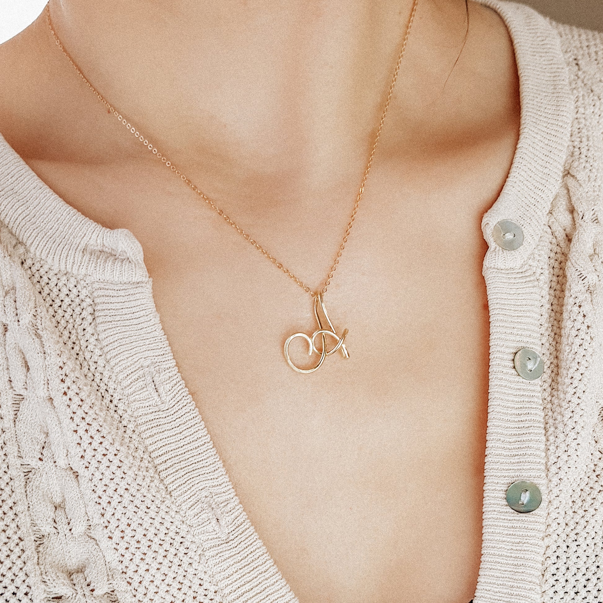 Custom Capital Letter Necklace