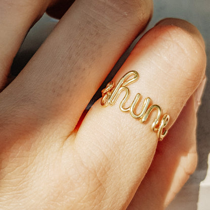 Name Ring • Name Ring in Sterling Silver, Gold and Rose Gold • Personalized Gift For Mom • Best Friend Gift • BYSDMJEWELS