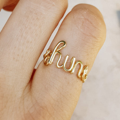 Name Ring • Name Ring in Sterling Silver, Gold and Rose Gold • Personalized Gift For Mom • Best Friend Gift • BYSDMJEWELS