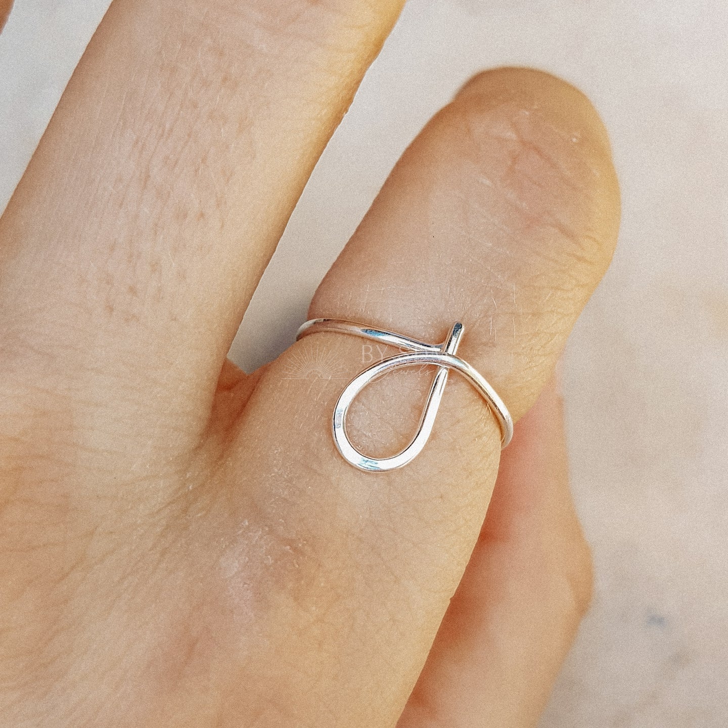 Dainty Initial Ring • J Letter Ring • Personalized Initial Ring • Initial Name Ring • Adjustable Ring • Bridesmaid Gift • BYSDMJEWELS