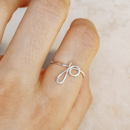 Dainty Initial P Ring • P Ring • Personalized Initial Ring • Initial Name Ring • Adjustable Initial Ring • Bridesmaid Gift • BYSDMJEWELS