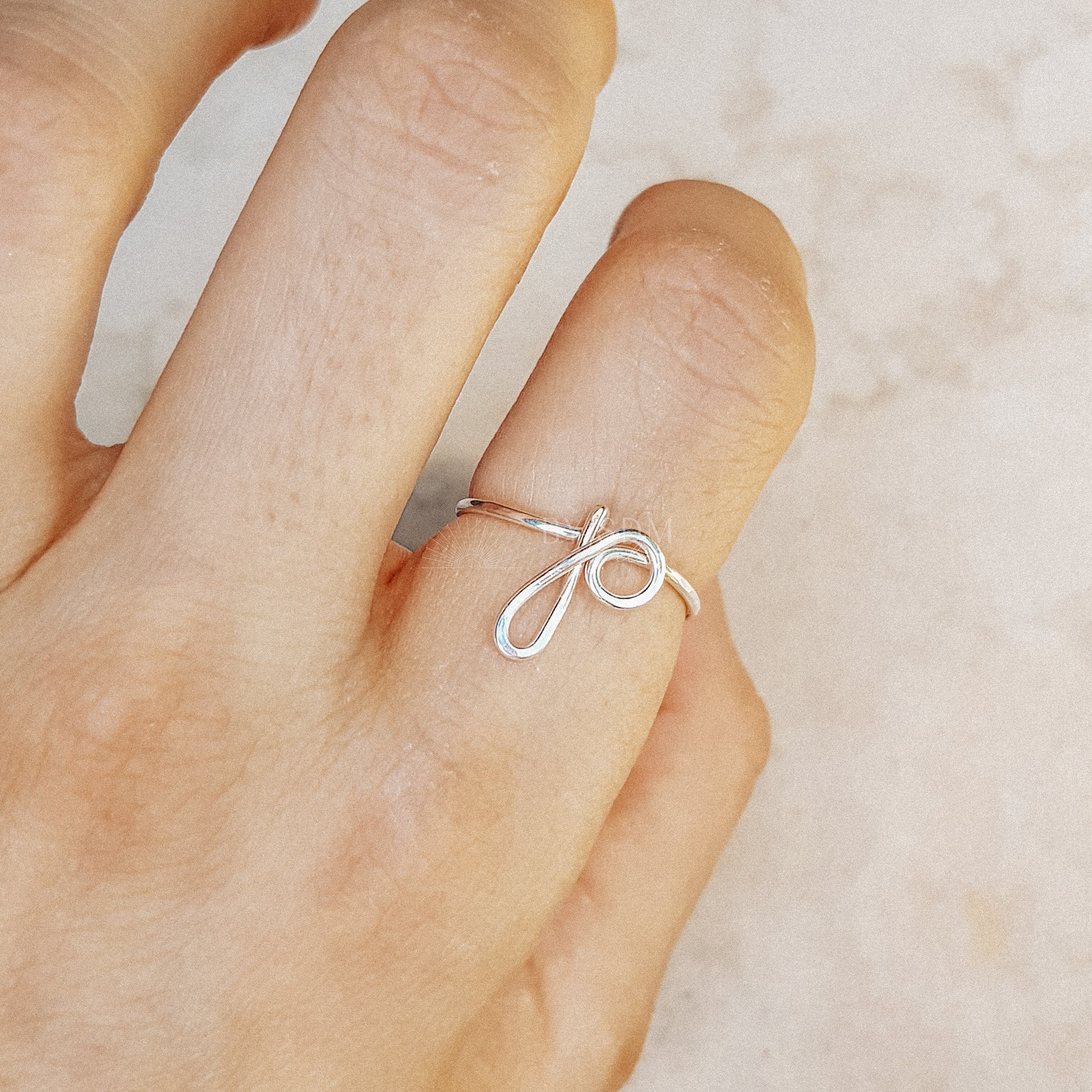 Dainty Initial P Ring • P Ring • Personalized Initial Ring • Initial Name Ring • Adjustable Initial Ring • Bridesmaid Gift • BYSDMJEWELS