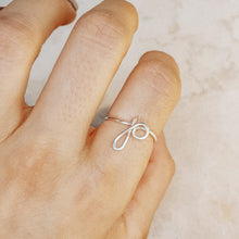 Load image into Gallery viewer, Dainty Initial P Ring • P Ring • Personalized Initial Ring • Initial Name Ring • Adjustable Initial Ring • Bridesmaid Gift • BYSDMJEWELS
