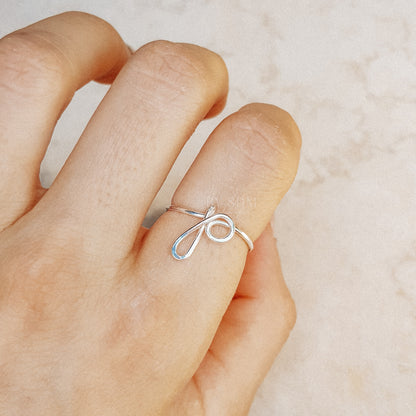 Dainty Initial P Ring • P Ring • Personalized Initial Ring • Initial Name Ring • Adjustable Initial Ring • Bridesmaid Gift • BYSDMJEWELS