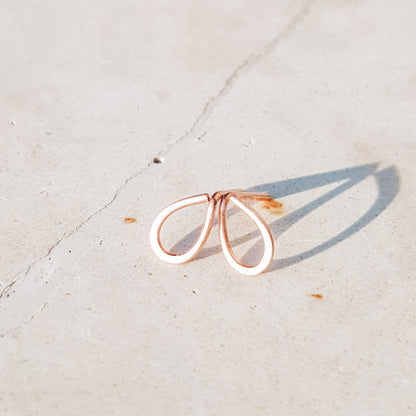 Open Drop Stud Earring • Solid Sterling Silver • Gold Filled • Rose Gold Filled Earrings • Jewelry Minimalist Geometric • BYSDMJEWELS