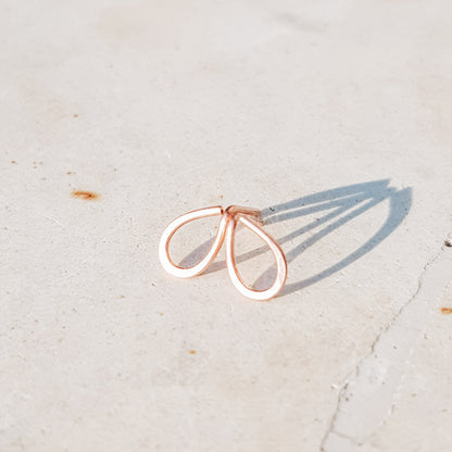 Open Drop Stud Earring • Solid Sterling Silver • Gold Filled • Rose Gold Filled Earrings • Jewelry Minimalist Geometric • BYSDMJEWELS