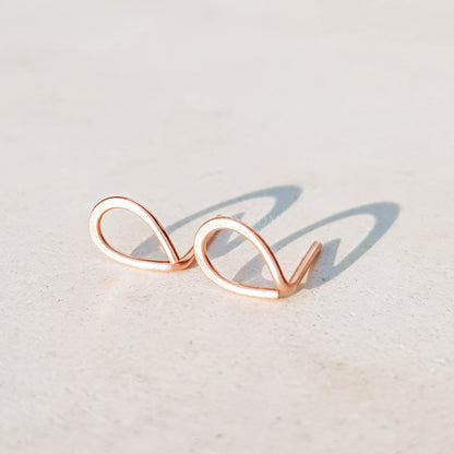 Open Drop Stud Earring • Solid Sterling Silver • Gold Filled • Rose Gold Filled Earrings • Jewelry Minimalist Geometric • BYSDMJEWELS