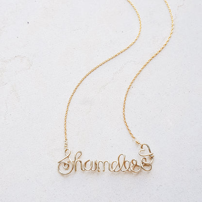 Personalized Name Necklace • Gold Name Necklace with Rolo Chain • Perfect Gift for Her • Personalized Gift • BYSDMJEWELS