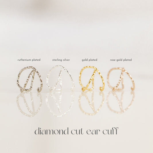 Silver Double Line or Criss Cross Ear Cuff