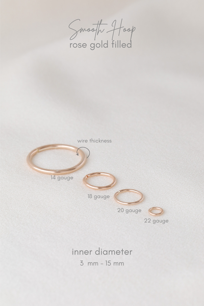 Diamond Cut Helix Hoop - Tiny Cartilage Earring - Endless Ring Hoops