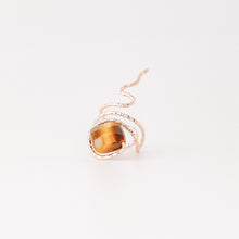 Load image into Gallery viewer, Snake Ear Cuff with Tiger Eye • Serpent Ear Cuff • BYSDMJEWELS
