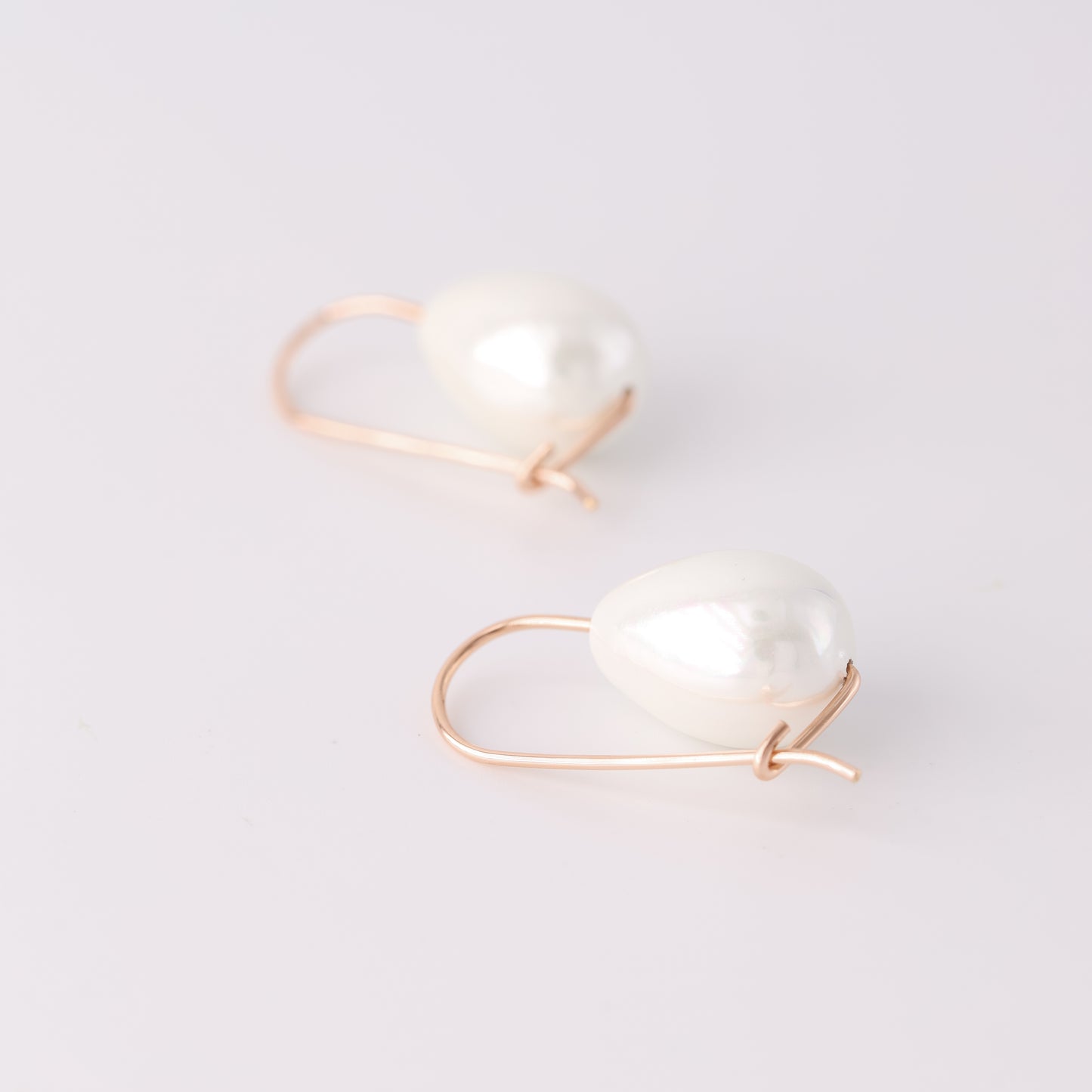Ceramic Pearl Earrings • Drop Pearl Earrings • Gold Filled • Fashion Everyday Jewellery • Teardrop Dangle Earrings • BYSDMJEWELS