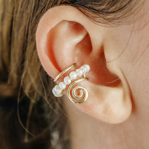 Pearl Ear Cuff • Gold Filled Pearl Jewelry • Faux Piercing • Trendy Jewelry • Ear Cuffs • Cute Jewelry • Gift Idea • Bride Jewelry