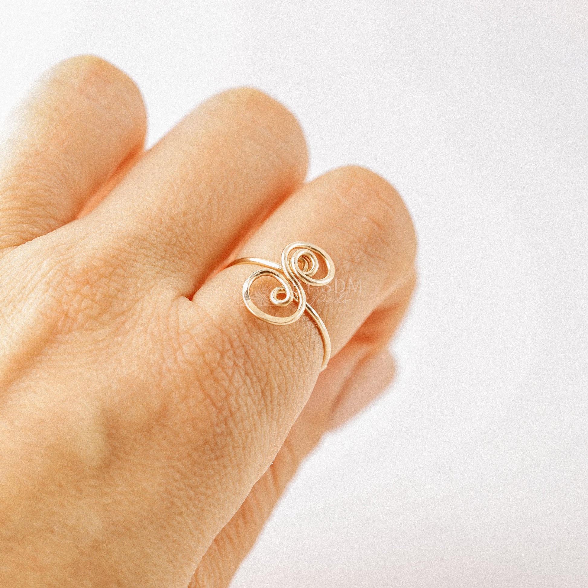 Uppercase Letter S Ring Silver A