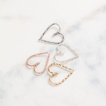 Diamond Cut Helix Heart Earring