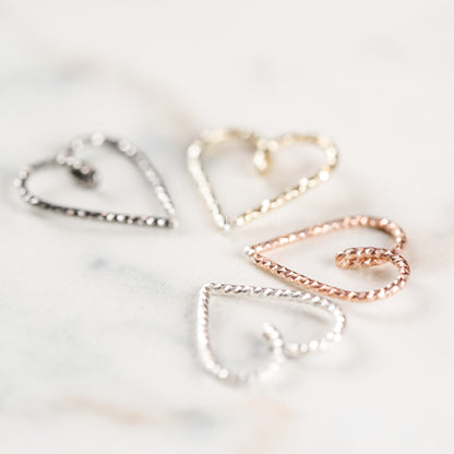 Diamond Cut Helix Heart Earring