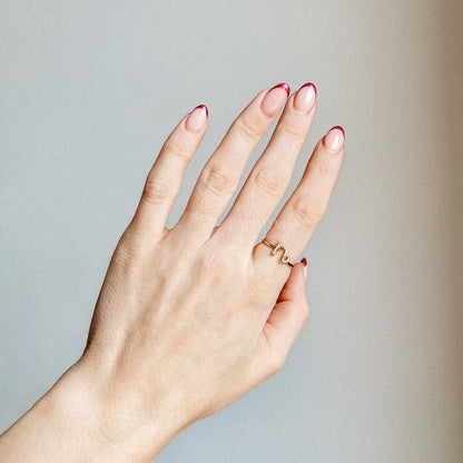 Custom Initial Name Ring • Gold Letter N Ring • Personalized Initial Ring • Initial Name Ring • Adjustable Initial Ring • BYSDMJEWELS