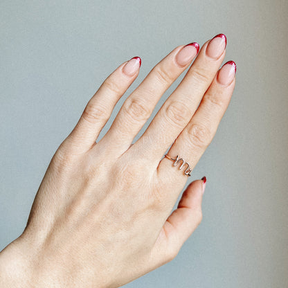 Initial M Ring • Custom Personalized Ring • Letter M Ring • BYSDMJEWELS