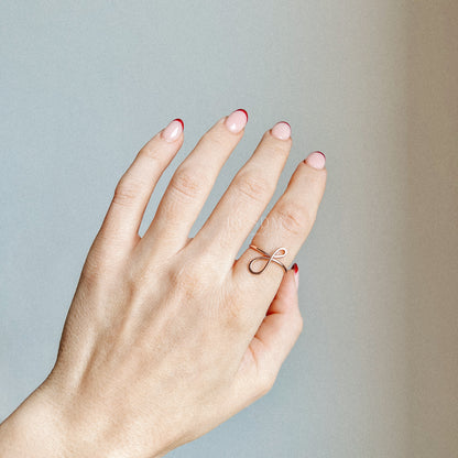 Dainty Personalized Letter F Ring • Tiny Custom Silver Initial Ring • Silver Name Ring • BYSDMJEWELS