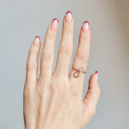 Dainty Personalized Letter F Ring • Tiny Custom Silver Initial Ring • Silver Name Ring • BYSDMJEWELS