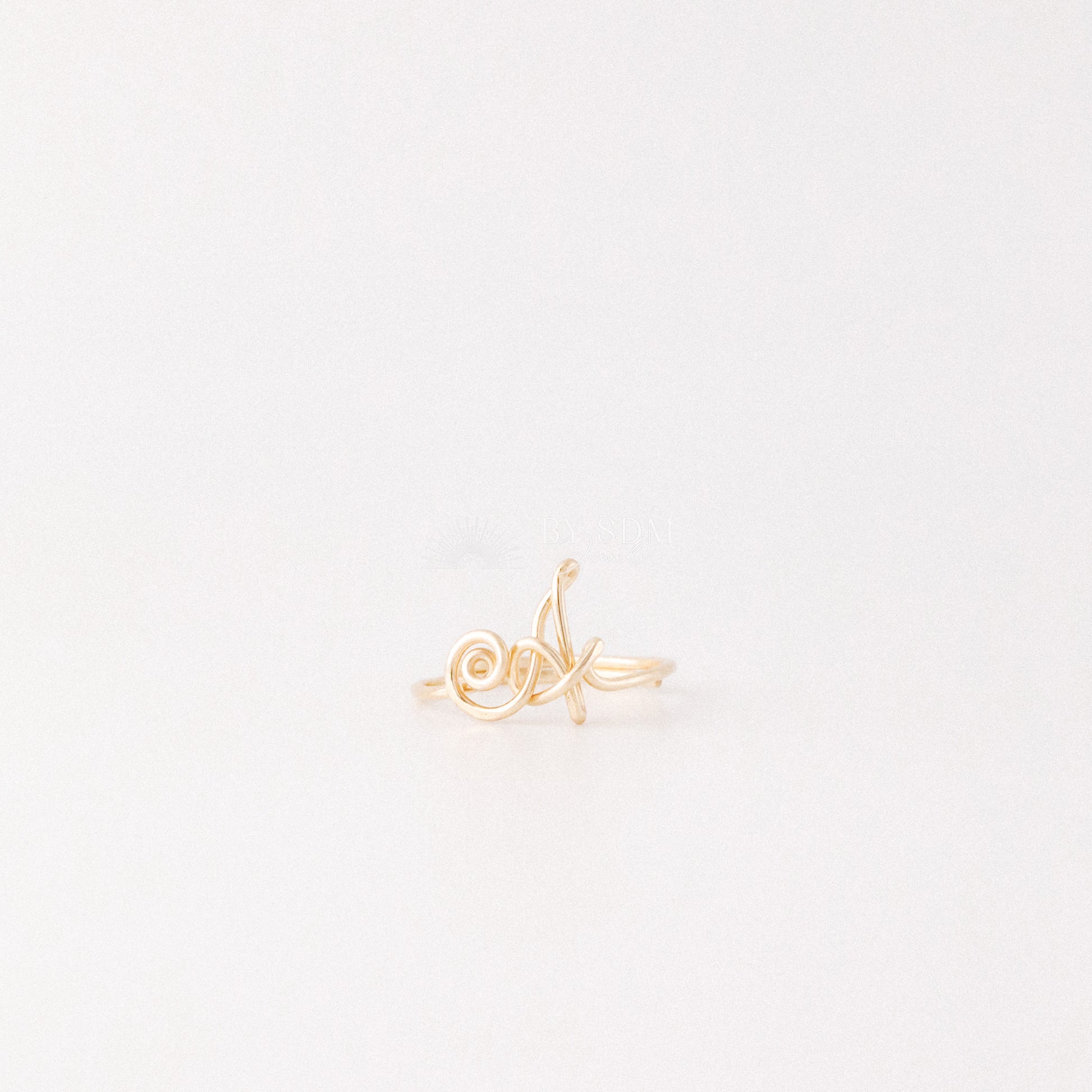 Dainty Initial Ring • Custom Letter Ring in Sterling Silver, Gold & Rose Gold • Uppercase Initial Ring • Bridesmaids Gifts • BYSDMJEWELS