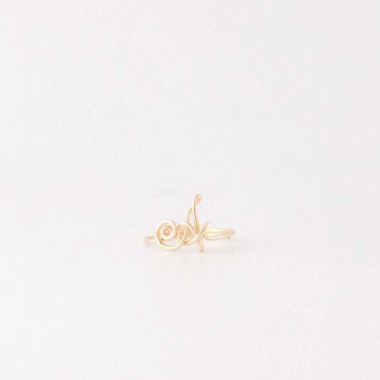 Dainty Initial Ring • Custom Letter Ring in Sterling Silver, Gold & Rose Gold • Uppercase Initial Ring • Bridesmaids Gifts • BYSDMJEWELS