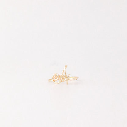 Dainty Initial Ring • Custom Letter Ring in Sterling Silver, Gold & Rose Gold • Uppercase Initial Ring • Bridesmaids Gifts • BYSDMJEWELS