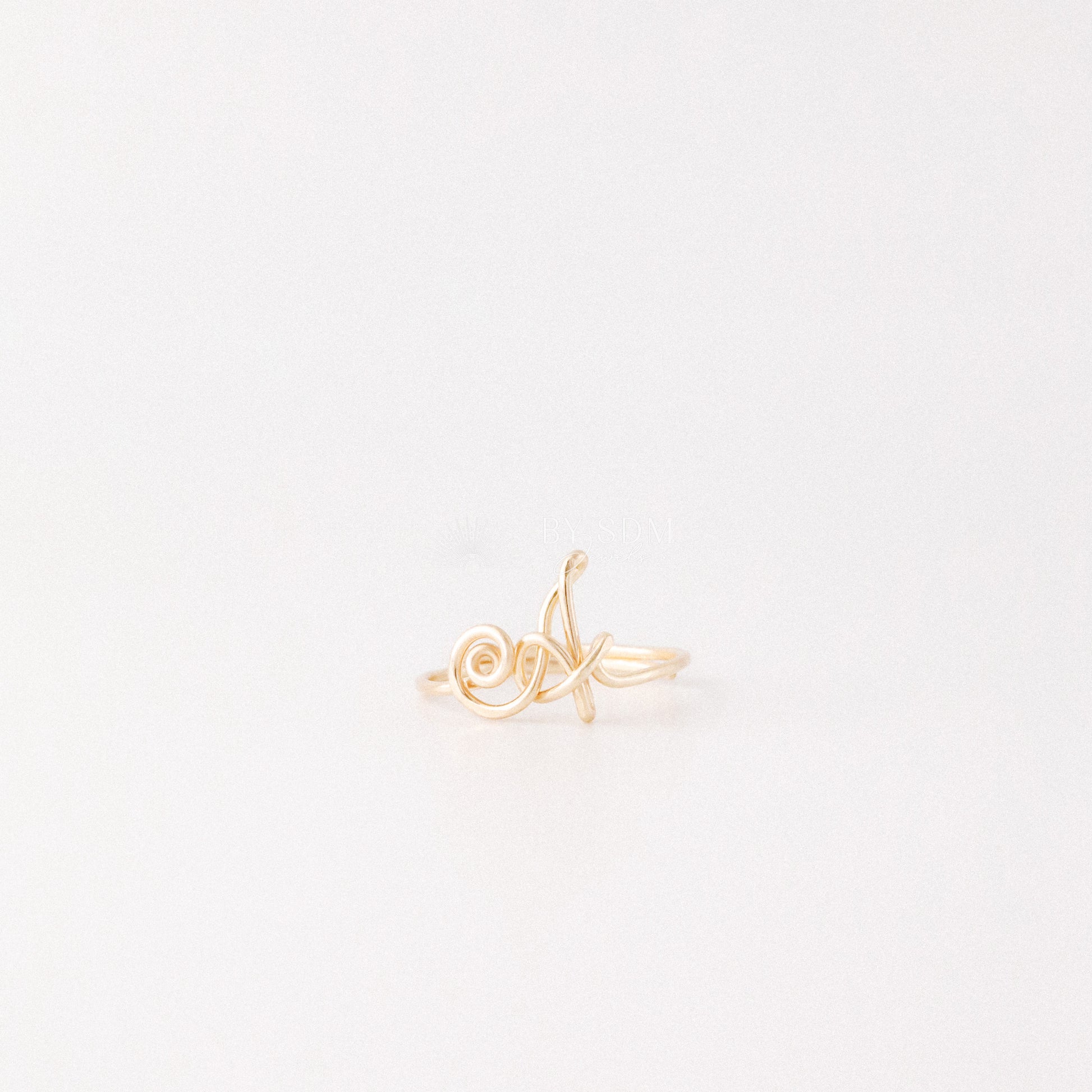 Dainty Initial Ring • Custom Letter Ring in Sterling Silver, Gold & Rose Gold • Uppercase Initial Ring • Bridesmaids Gifts • BYSDMJEWELS