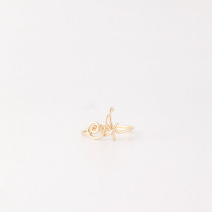 Dainty Initial Ring • Custom Letter Ring in Sterling Silver, Gold & Rose Gold • Uppercase Initial Ring • Bridesmaids Gifts • BYSDMJEWELS