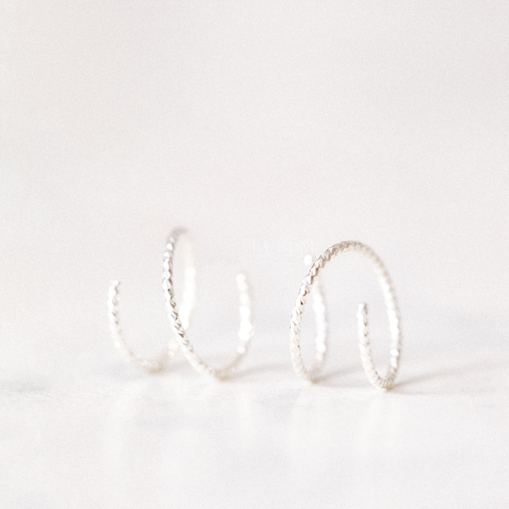 Huggie Hoop Earrings Tiny Spiral Earrings Small Hoop Earrings Hug Hoops Textured Open Hoop Earrings Diamond Cut Double Hole Earrings