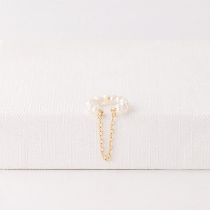 Natural Pearl Ear Cuff • 12k Gold Filled Ear Cuff • Pearl Cuff • Freshwater Ear Cuff • Gold Filled Cuff • No Piercing • BYSDMJEWELS