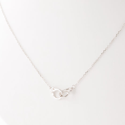 Freedom Handcuff Necklace • Dainty Eternity Necklace • Sterling Silver • BYSDMJEWELS