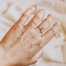 Load image into Gallery viewer, Dainty Initial H Ring • Letter Ring • Personalized Wire Initial Ring • Personalized Ring • Adjustable Ring • BYSDMJEWELS
