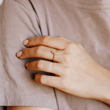 Load image into Gallery viewer, Dainty Initial H Ring • Letter Ring • Personalized Wire Initial Ring • Personalized Ring • Adjustable Ring • BYSDMJEWELS
