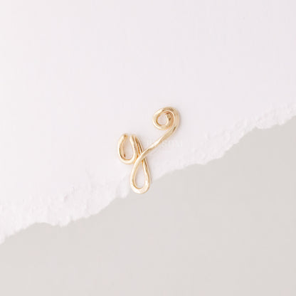 GIFT FOR HER • Dainty Initial Ear Climber Earrings in Sterling Silver, Gold & Rose Gold Filled • Custom Letter Earrings Alphabet Ear Climber