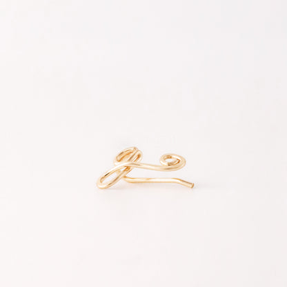 GIFT FOR HER • Dainty Initial Ear Climber Earrings in Sterling Silver, Gold & Rose Gold Filled • Custom Letter Earrings Alphabet Ear Climber