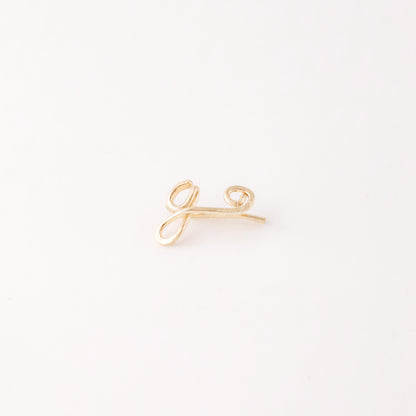 GIFT FOR HER • Dainty Initial Ear Climber Earrings in Sterling Silver, Gold & Rose Gold Filled • Custom Letter Earrings Alphabet Ear Climber