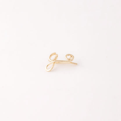 GIFT FOR HER • Dainty Initial Ear Climber Earrings in Sterling Silver, Gold & Rose Gold Filled • Custom Letter Earrings Alphabet Ear Climber