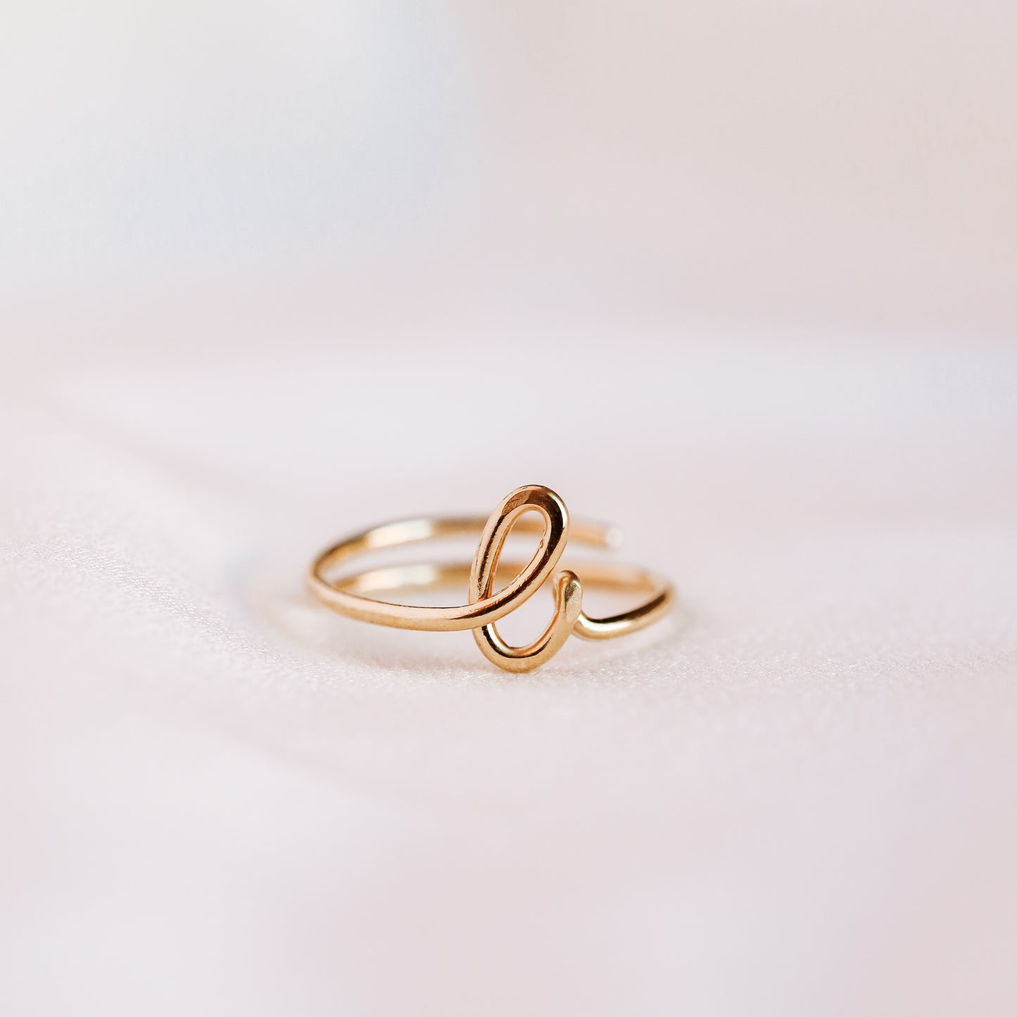 Lowercase Cursive Letter A Ring