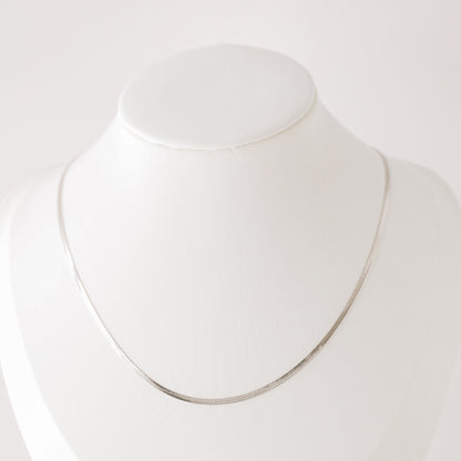 Herringbone Snake Necklace in Stainless Steel, A Must Have Layering Necklace
