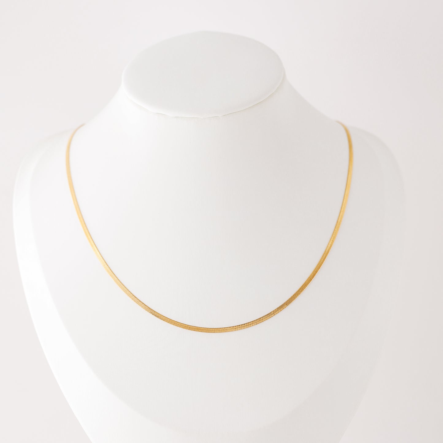 Herringbone Snake Necklace in Stainless Steel, A Must Have Layering Necklace
