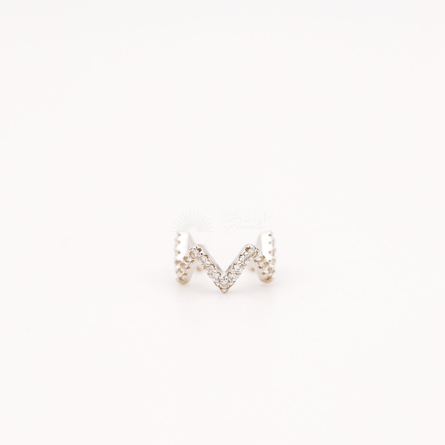 Wave CZ Ear Cuff • No Piercing is Needed • Gold • Silver