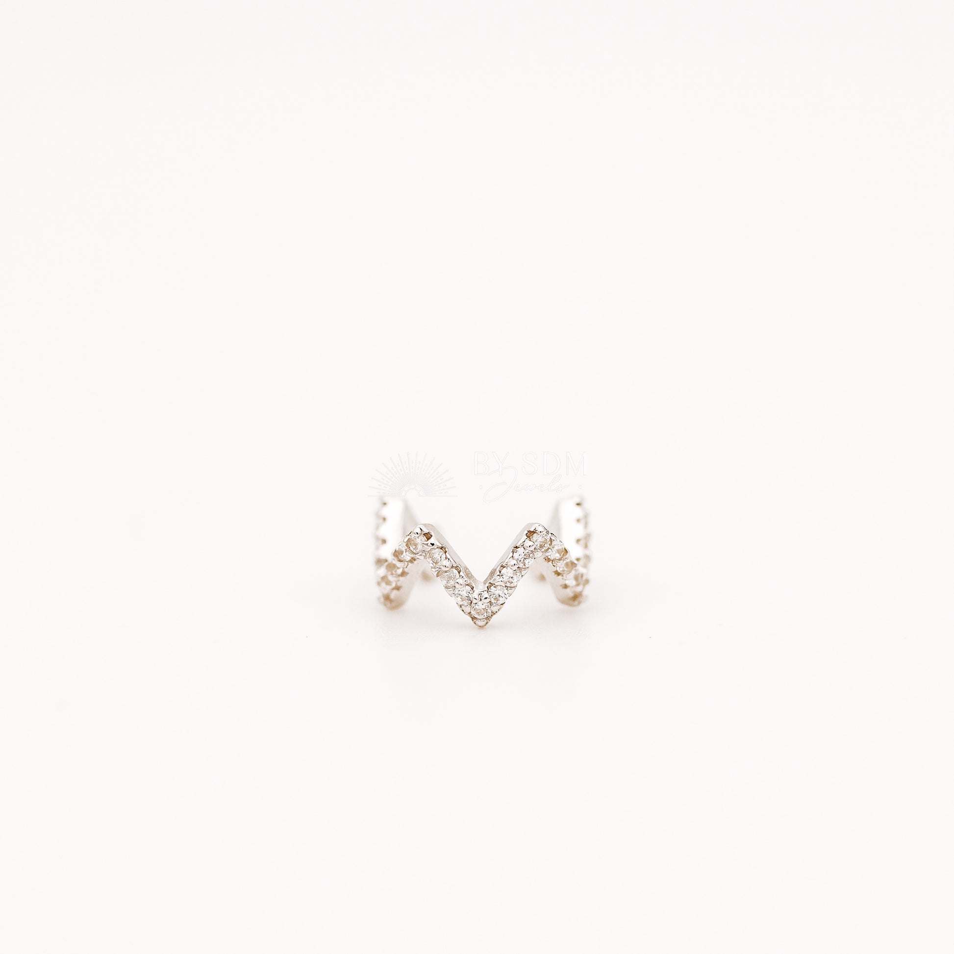 Wave CZ Ear Cuff • No Piercing is Needed • Gold • Silver