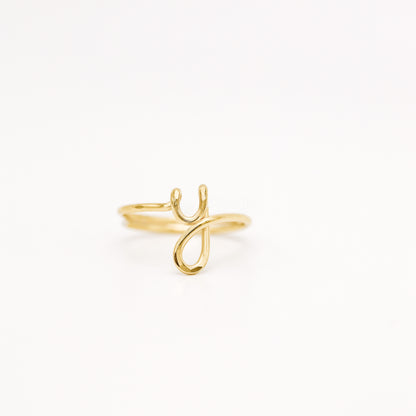 Initial Letter Y Ring • Personalized Wire Initial Ring • Wire Ring • Personalized Ring • Adjustable Ring • Wire Letters • BYSDMJEWELS