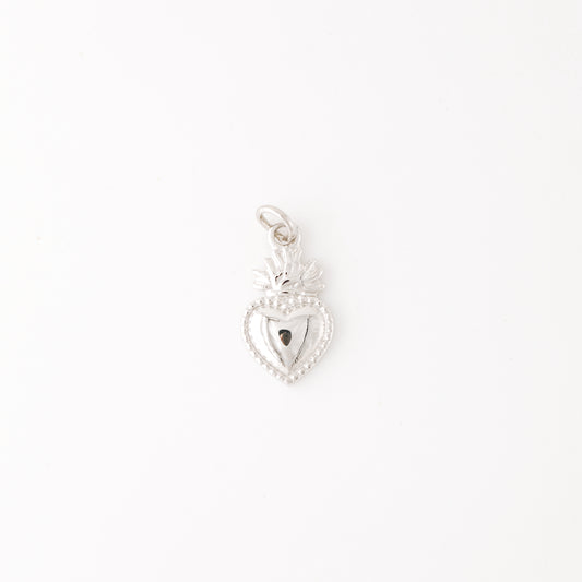 Flaming Sacred Heart Charm • BYSDMJEWELS