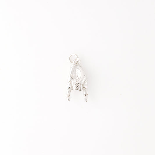 Silver Hand Gesture Charm in Stainless Steel • BYSDMJEWELS