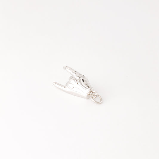 Silver Hand Gesture Charm in Stainless Steel • BYSDMJEWELS
