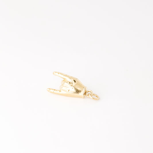 Gold Hand Gesture Charm in Stainless Steel • BYSDMJEWELS
